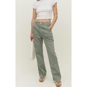 REFORMATION - Harrison Carpenter High
Rise Straight Pants / 26 / Green